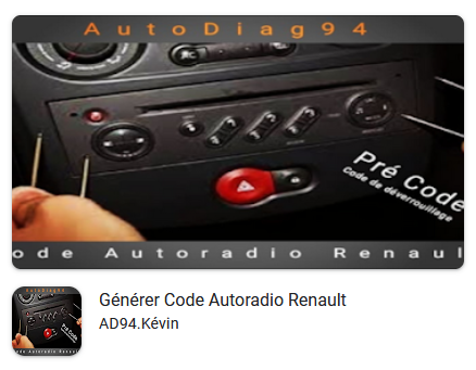 Générer Code Autoradio Renault